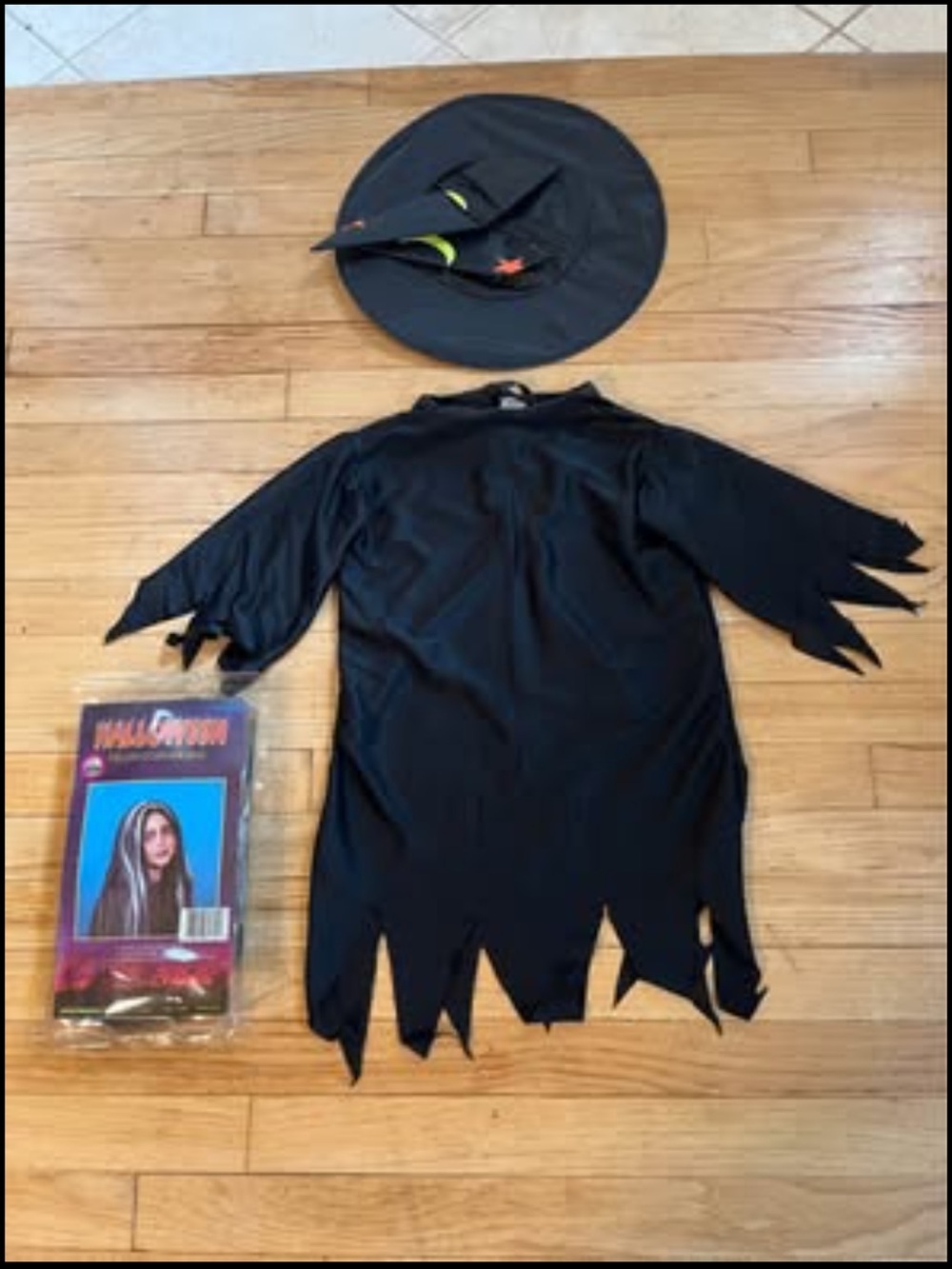 halloween Vintage 90s new Witch costume-dress,hat & wig toddler small 3-5yr